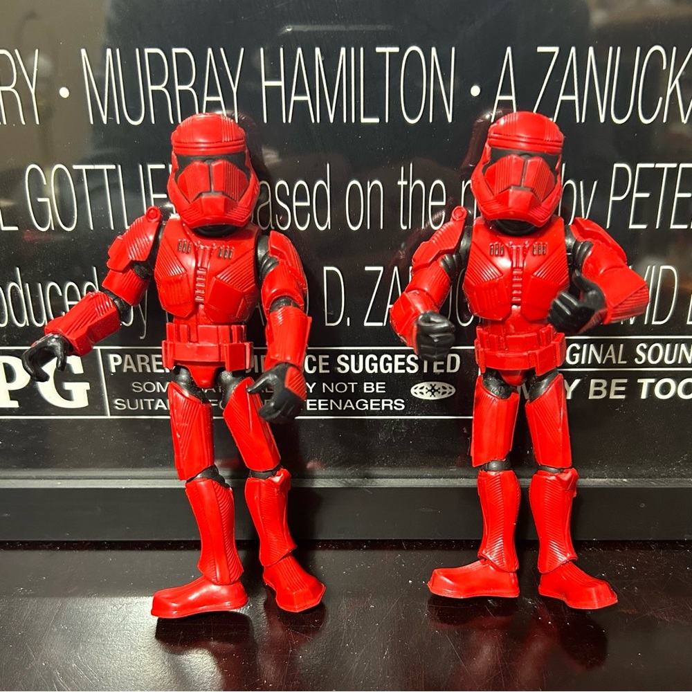 The Disney Store London Star Wars Red Sith Storm Trooper Action Figure 5.5” Set